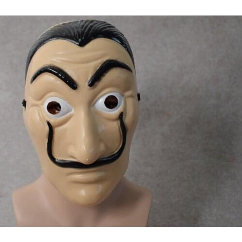 Hot 20Pcs/lot Money Heist The House of Paper La Casa De Papel Dali Mask for Halloween Carnival Salvador Dali Face Masks
