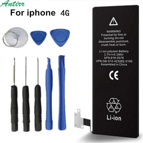 Antirr Brand New 1420mAh 3.7V Li-ion Internal Battery Replacement for iPhone 4 4G With Repair Tools
