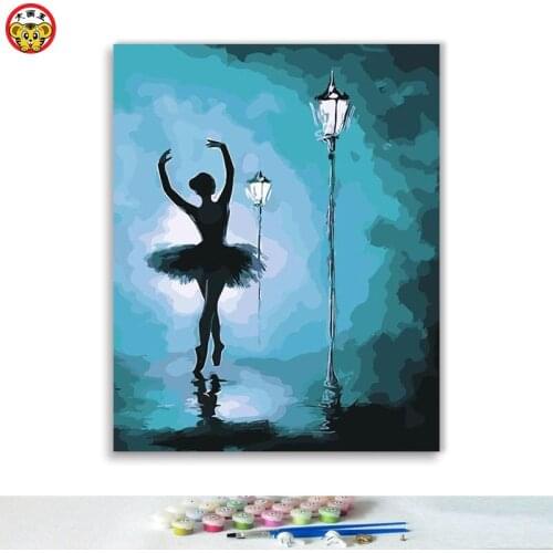 Diy oil painting by numbers art paint by number Dancing people bedroom decoration painting