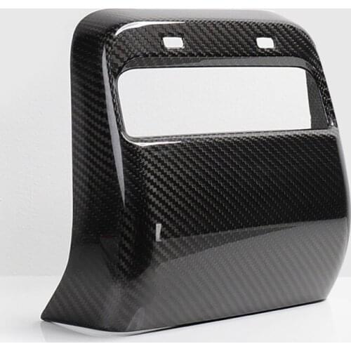 Car Back Air Vent Frame Sticker For Tesla Model 3 2019-2021 Rear Air Outlet Cover ABS Carbon Fiber Decorative Stickers Styling