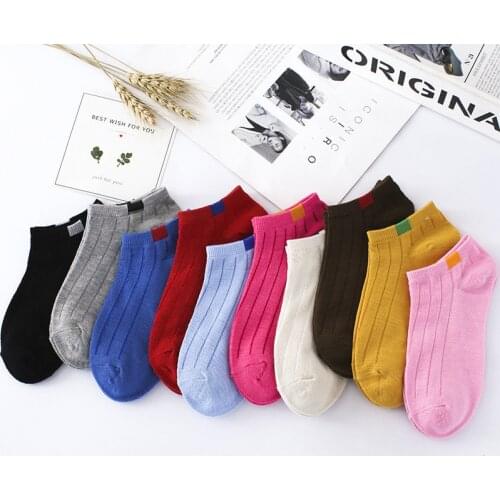 Hot Sale Girls Lovely Socks Women Breathable Cotton Socks Female High Quality Comfortable Short Socks 10 Colors