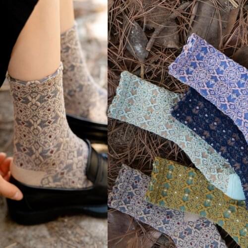 10 pieces= 5 pairs women socks retro classic new fund of 2021 autumn winters female warm socks women