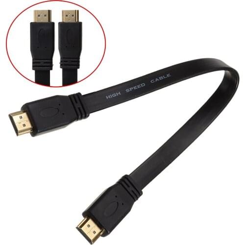 New Full HD 1080P HDMI-compatible Male to Male Plug Flat Cable Cord for HDTV Computer PS3 lug Audio Video Convertor Cables