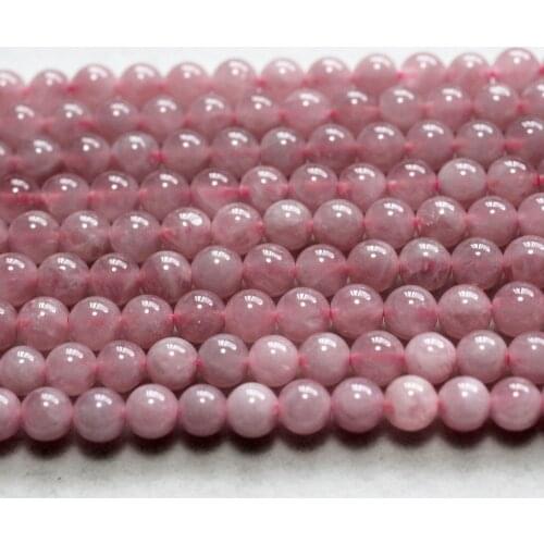 Wholesale natural Madagascar pink quartz 6mm( 2 strand/set) round gem stone loose beads for jewelry making design