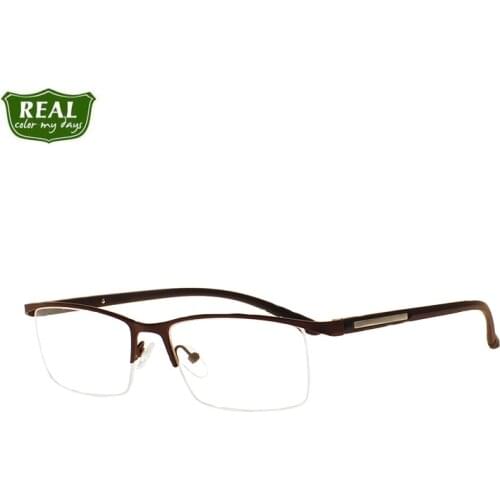 China Factory Wholesale Fashion Halfrim Metal Frame Men Eyeglass Frame Optical Glasses