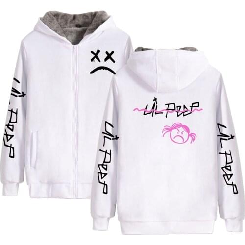 Casual Men Unisex White Pink Black Jacket Zipper-up Hooded Hoodie Sweatshirt Knitted Sportswear Oversize Thick Winter Hoodie