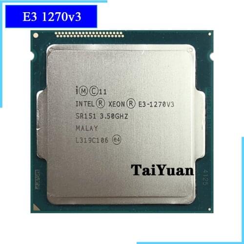 Intel Xeon E3-1270 v3 E3 1270 v3 E3 1270v3 3.5 GHz Quad-Core Eight-Thread CPU Processor L2=1M L3=8M 80W LGA 1150