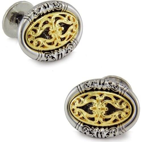 SPARTA White Gold Electroplated Wish Stone Cufflinks mens Cuff Links + Free Shipping !!! metal buttons