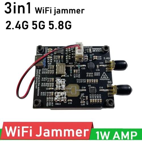 WiFi swept jammer Shielder 2.4G 5.2G 5.8G 2.4Ghz 5Ghz 5.8Ghz Frequency prevent WIFI signal Shielded RF power amplifier Bluetooth