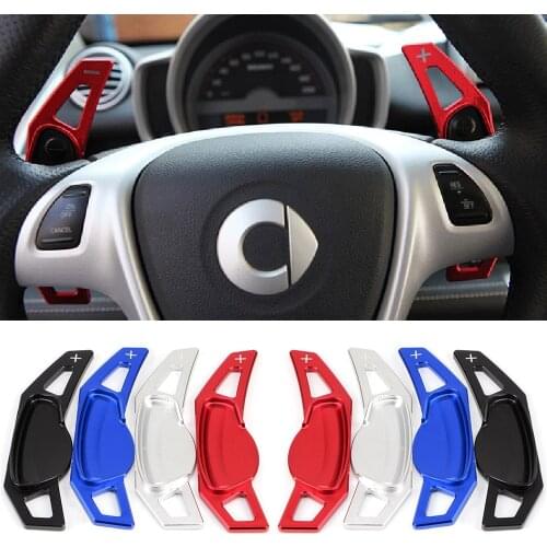 Paddle Shift For Smart Fortwo 451 2009-2017 Forfour 453 2015-2017 Car Steering Wheel Extension Shifter Gear Paddles Car Stickers