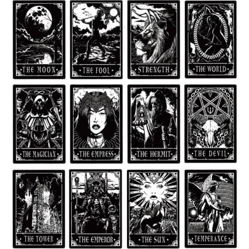 Tarot Card Signs Man Cave Wall Plaques Tin Sign Decor Bar Cafe Metal Crafts Decorative Plate Painting Vintage Casino Tin Posters