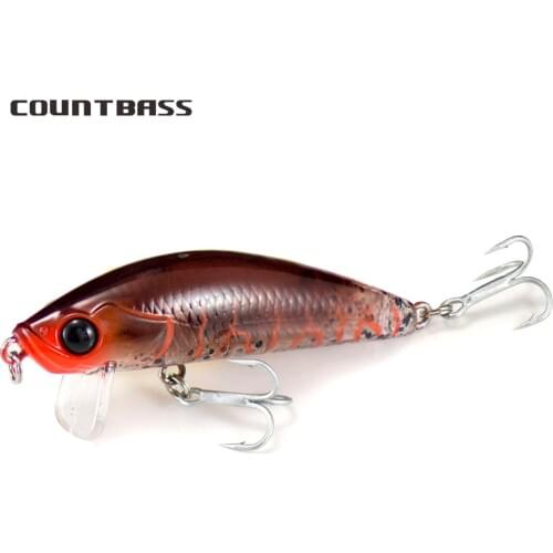 1pc Countbass Floating Minnow Hard bait 66mm Wobbler Fishing Lures, Shad Crankbait Jerk Your Bait for Trout Bass Game