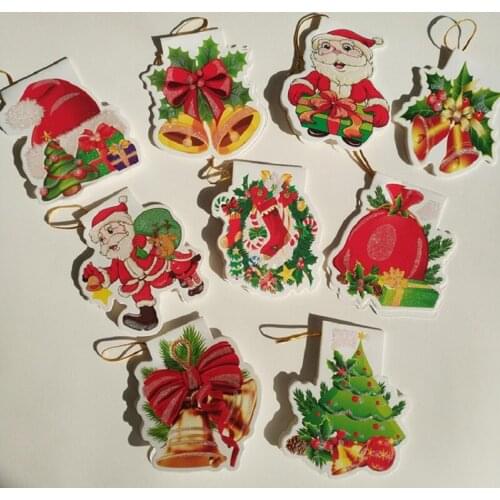 100pcs Mini Postcard Stationery Greeting Card Blessing Xmas Snowman Christmas Tree Label Gift Candle Santa Claus Wholesale