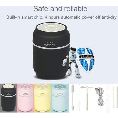 200ml Air Humidifier Mini Car Aroma Atomizer Usb Humidifier Evaporator Essential Oil Aromatherapy Diffuser LED Night Light Home