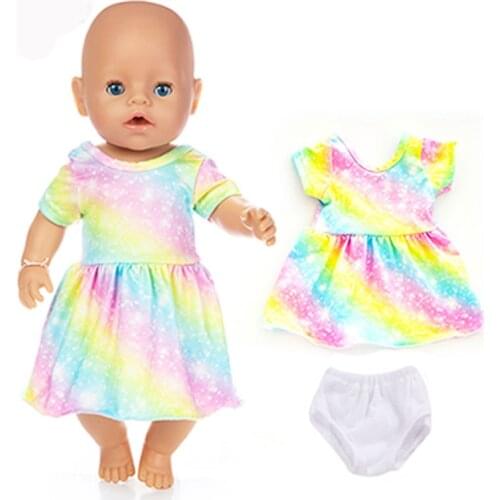 2019 Fashion Dress For 17 Inch Baby Reborn Doll 43cm Clothes