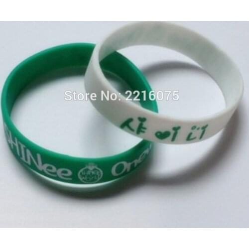 300pcs K-POP SHINee Onew wristband silicone bracelets free shipping by DHL express