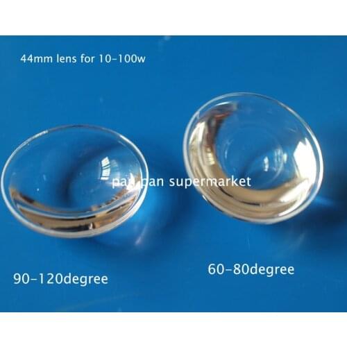 44mm LED Lens Light Reflector Collimator Wide Angle for 10w 20W 30W 50W 100W