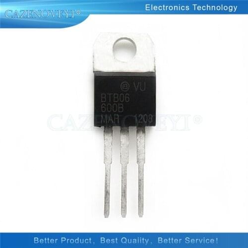 5pcs/lot BTB06-600B TO-220 BTB06-600 TO220 BTB06 06-600B Triacs 6 Amp 600 Volt TO-220 new original In Stock