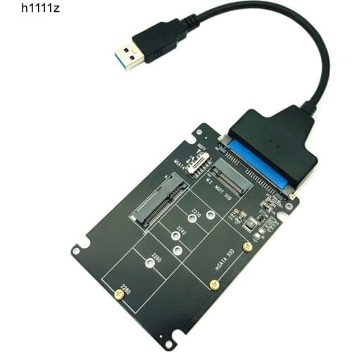 MSATA to SATA Adapter B Key m.2 SATA SSD to SATA Adapter Card mSATA m.2 NGFF to USB Converter for mSATA+M.2 2 in 1 SSD HDD Riser