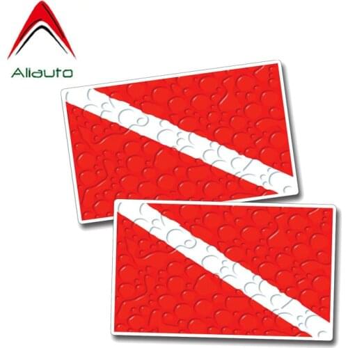 Aliauto 2 X Creative Car Sticker Scuba Diver Automobiles Motorcycles Waterproof PVC Decal Cover Scratches,10cm*6cm