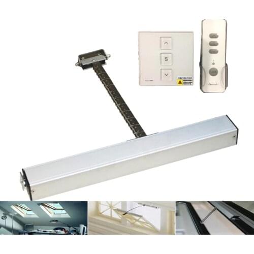 AC220V Automatic Window Actuator Opener With AC Swich y Remote 400N Single Chain Electric Greenhouse Home Automation