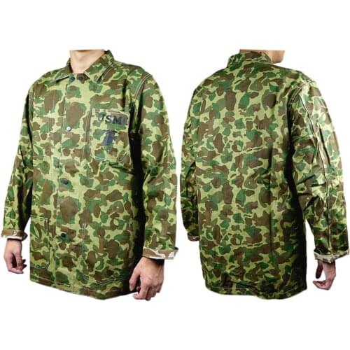 WWII WW2 US MARINE CORPS ARMY PACIFIC CAMOUFLAGE UNIFORMS JACKET REVERSIBLE CAMO COAT