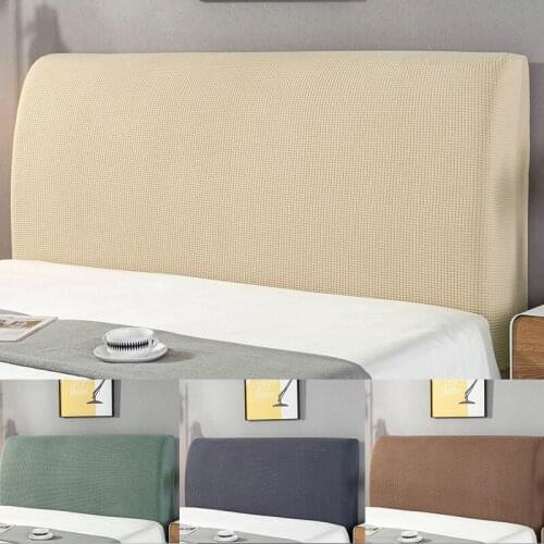 Stretch Universal Bed Headboard Cover Square Jacquard Headboard Slipcover Bed Head Cover for Bedroom