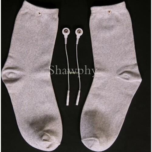 Electrical Stimulator Conductive Fiber TENS/EMS Electrode Bio Socks Electrode Wires/Cable for TENS/EMS Physical Therapy Machine