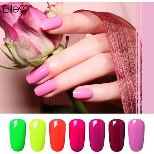 Elite99 8ml Pure Color UV Gel Nail Polish Soak Off Base Gel Top Coat Gel Polish Nail Gel Lacquer Long Lasting Nail Color Gel