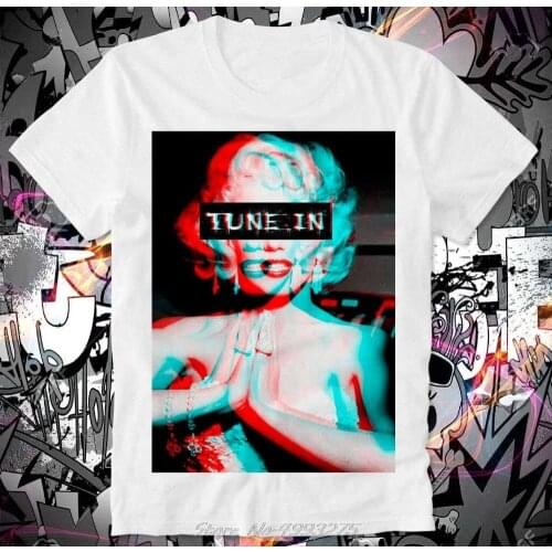 T Shirt Trippy Psychedelic Marilyn Monroe Tune In Drop Out Lsd Acid New Mens New Fashion Funny Summer Casual Design T Shirt
