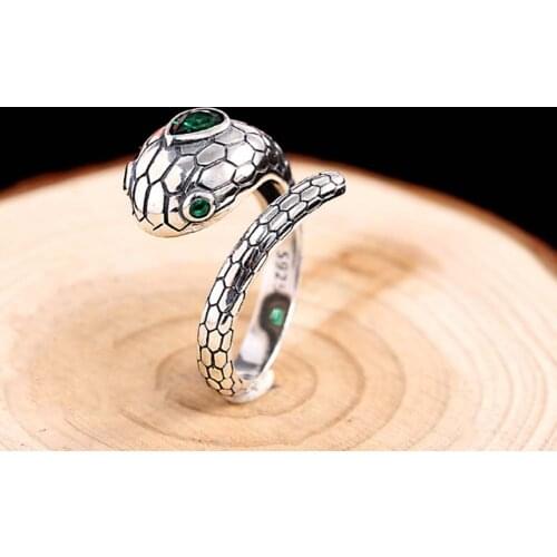 Jade Angel Rings With Cubic Zirkonia For Women