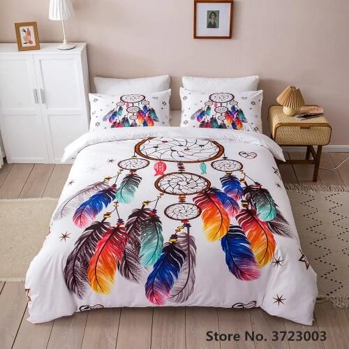 Duvet Cover Set Dreamcatcher Designer Women Girls Home Textile Bedding Comforter Cover With Pillowcase Twin Full Queen King Size