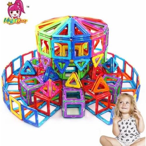 16-45pcs Mini Size Magnetic Designer Construction Set Model & Building Toy Magnets Magnetic Blocks Educational Toys For Children