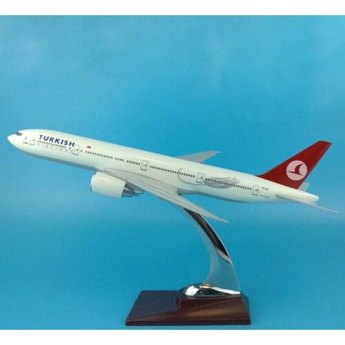 32CM 1:200 Scale BoeingB777 Aviation model Turkish Turkey airline with base alloy aircraft plane collectible display toy collect
