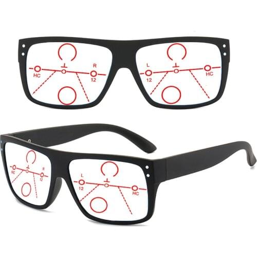 TR90 Classic Trend Oversized Progressive Multifocal Reading Glasses +0.75 +1 +1.25 +1.5 +1.75 +2 +2.25 +2.5 +2.75 +3 +3.25 To +4