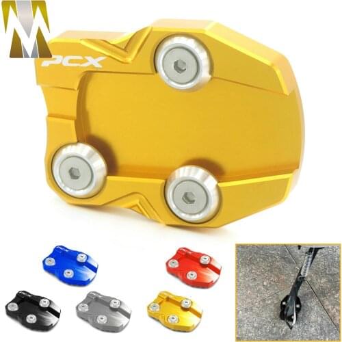 Motorcycle Kickstand Side Stand Extension Enlarger Pad Support Plate Tripod Cover For Honda PCX 125 150 PCX125 PCX150 2016 2017