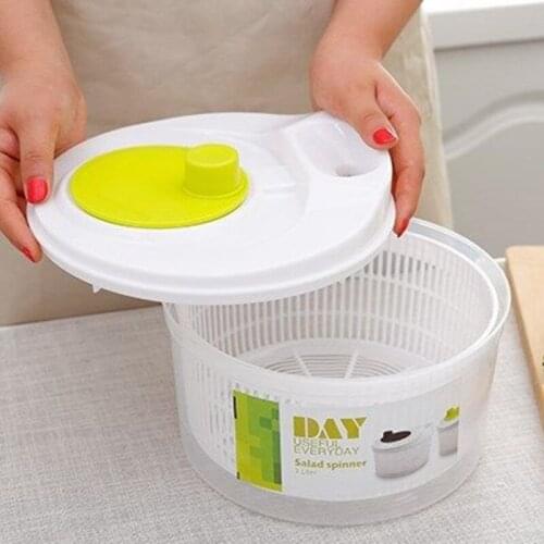 Manual Lettuce Leaf Vegetable Dehydrator Salad Spinner Strainer Drain Filter