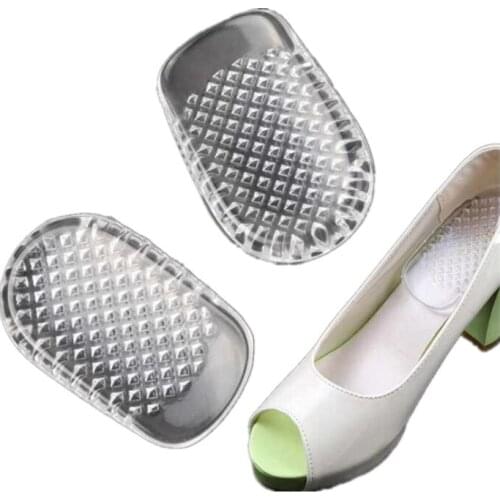Silicone Shoe Insole Heel Pad Thickening Orthotic Insoles Half Yard Spur Pain Fasciitis Insoles For Heels Gel Insoles