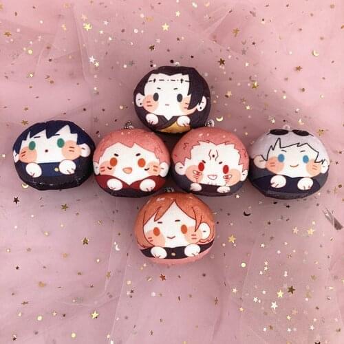 8cm Jujutsu Kaisen Cute Anime Plushies Keychain Figure Toys Fushiguro Megumi Kugisaki Nobara Gojo Satoru Toys Kids Gifts