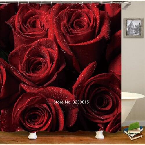 Modern Nordic Style Line Wave Flowers Animal Shower Curtain Bathroom Partition Waterproof and Mildew Washable Home Decor