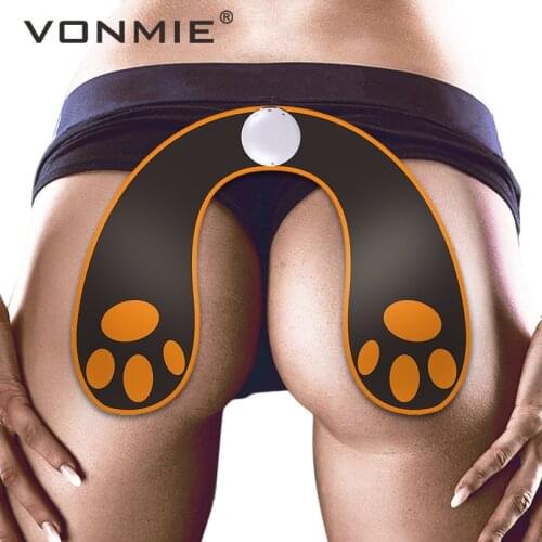 VONMIE EMS Hip Trainer Muscle Stimulator ABS Fitness Buttocks Butt Lifting Buttock Toner Trainer Slimming Massager Unisex