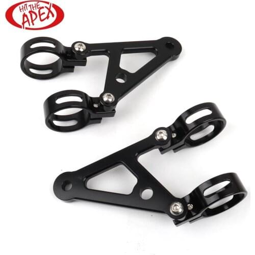 High Quality CNC 35mm Billet Aluminum Headlight Brackets Fork Ears CB550 CB750 Cafe Racer