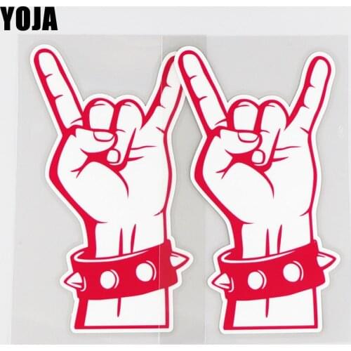 YOJA 7.5X13.8CM Personality Gesture Car Stickers Vinyl Decal Body Decoration Creative 19A-0211