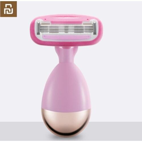 Youpin ZHIBAI DL2 Manual Shaving Women body Razors Blade Shaving Hair Safety Lady Razor Head with replacement Ra zor Blades H30
