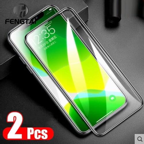 2Pcs Tempered Protective Glass for IPhone 11 12 Pro Max 7 8 Plus Glass Screen Protectors IPhone Xs Max Xr Se 2020 7 8 Plus Glass