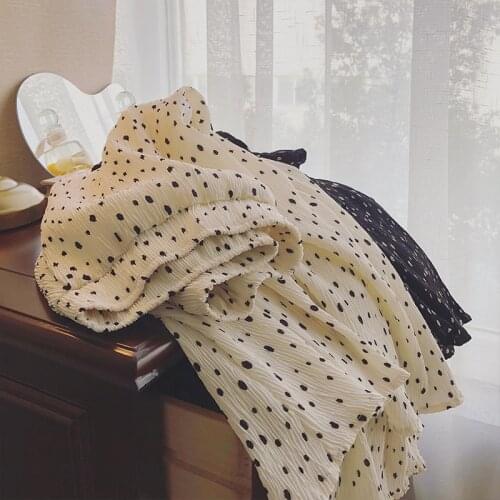 Polka-dot Skirt Womens 2021 New Draped, Thin, High-waisted, A-line Variable Coat, Mid-length, Trendy Style