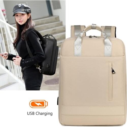 Mjzkxqz New Women Backpacks For Teenage Students School Bag Girls USB Charging Laptop Backpack Ladies Mochila Travel Bagpack Sac