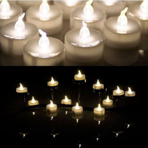 100x Warm White LED Tea Light Battery Candles Flameless for birthday wedding christmas