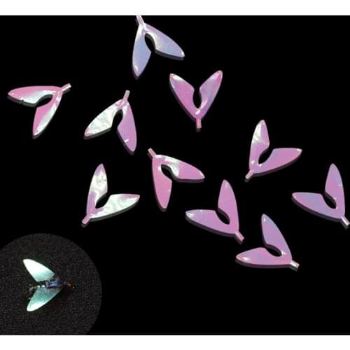 Bimoo 20Pairs Precut Bumble Bee / House Fly Wings for Fly Tying Clear Pearlecent Fishing Fly Wings Realistic Fly Tying Material