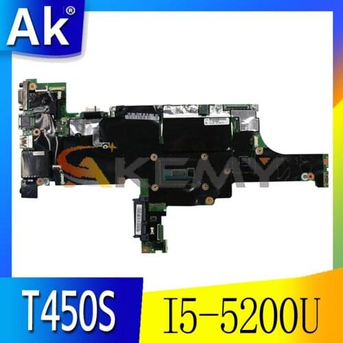 Akemy For Lenovo Thinkpad T450S Laptop Motherboard AIMT1 NM-A302CPU I5 5200U GPU GT940M 100% Test Work 00HT741 00HT742 00HT743